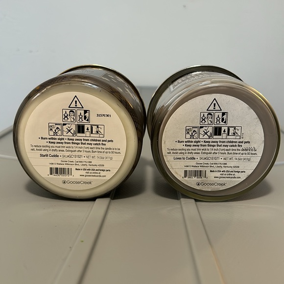 Goose Creek Candle Cuddle Bundle. “Starlit Cuddle” & “Loves to Cuddle” scents - Picture 3 of 3